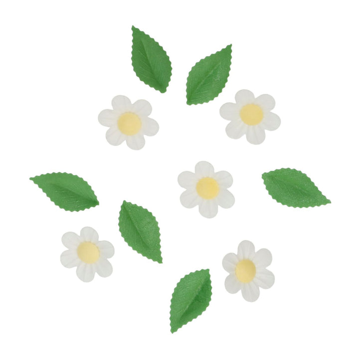 Wilton White Edible Wafer Flowers and Leaves