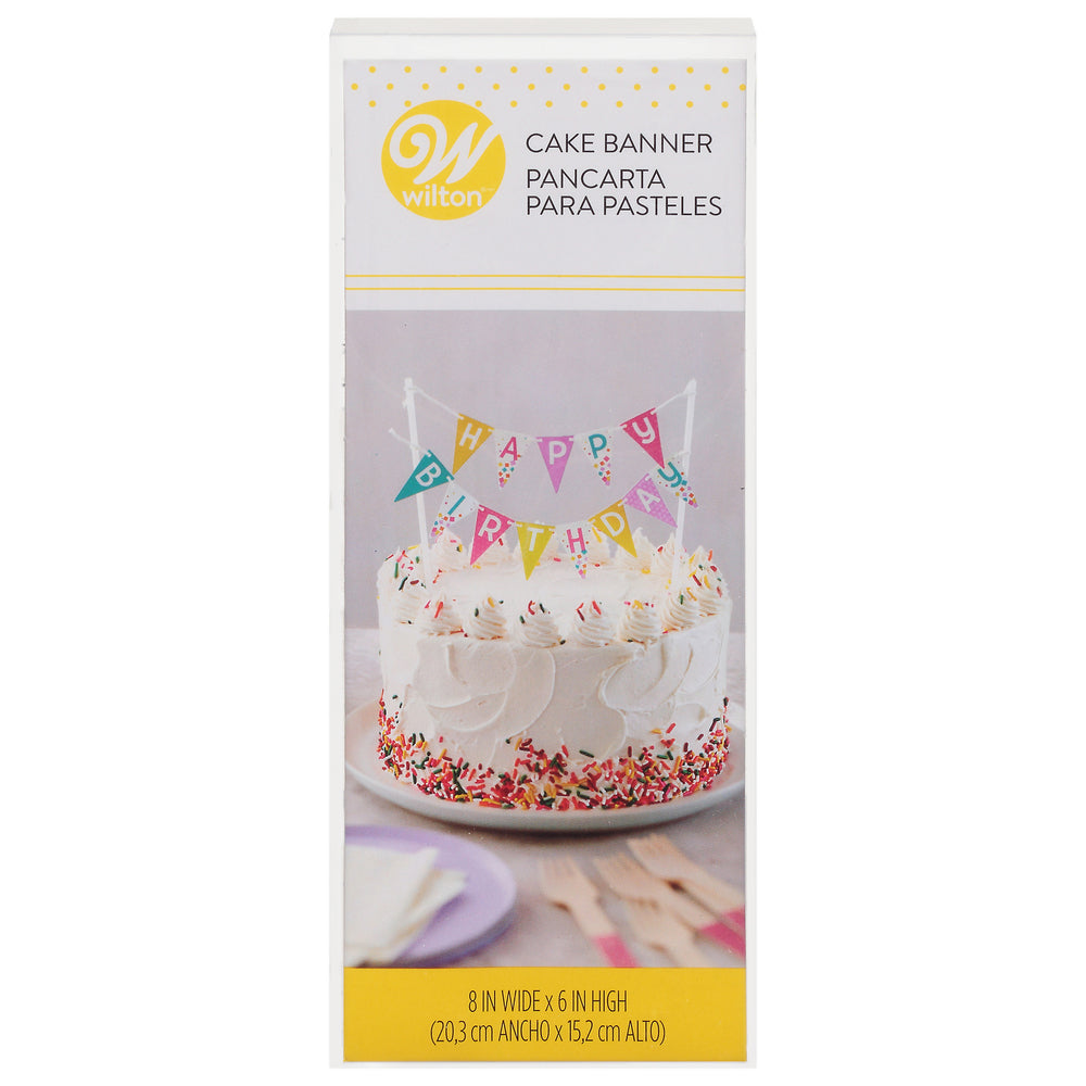 Wilton Happy Birthday Pennant Cake Banner Topper
