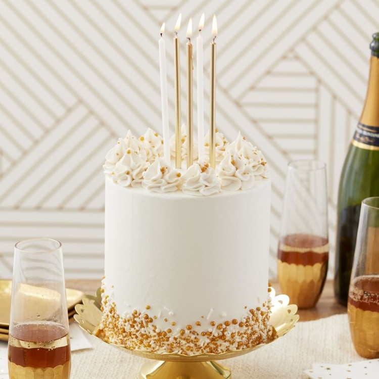 Wilton Tall Gold Birthday Candles