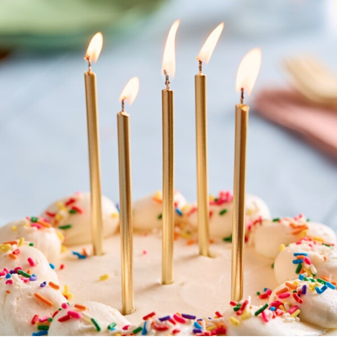 Wilton Tall Gold Birthday Candles