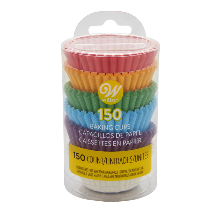 Wilton Mini Baking Cups Rainbow 150ct