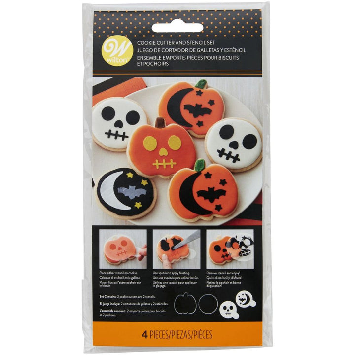 Wilton Pumpkin Circle Stencil & Cookie Cutter Set 4pc