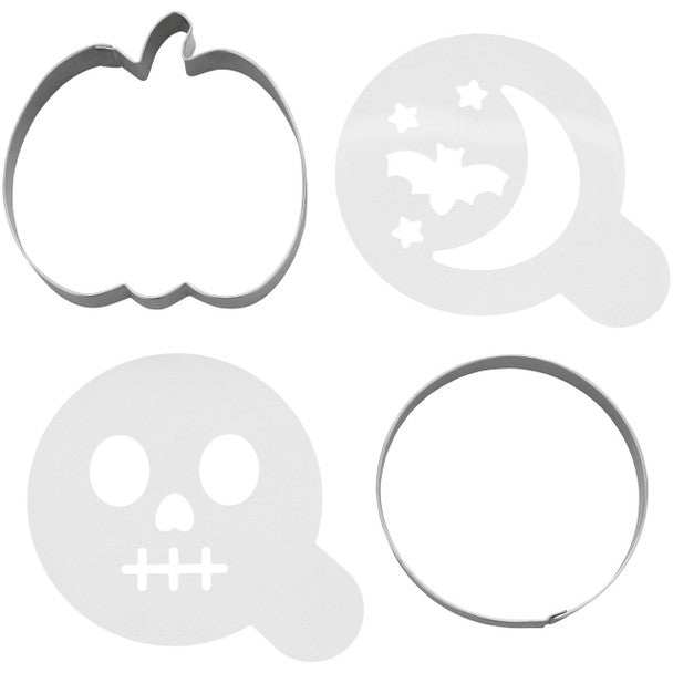 Wilton Pumpkin Circle Stencil & Cookie Cutter Set 4pc