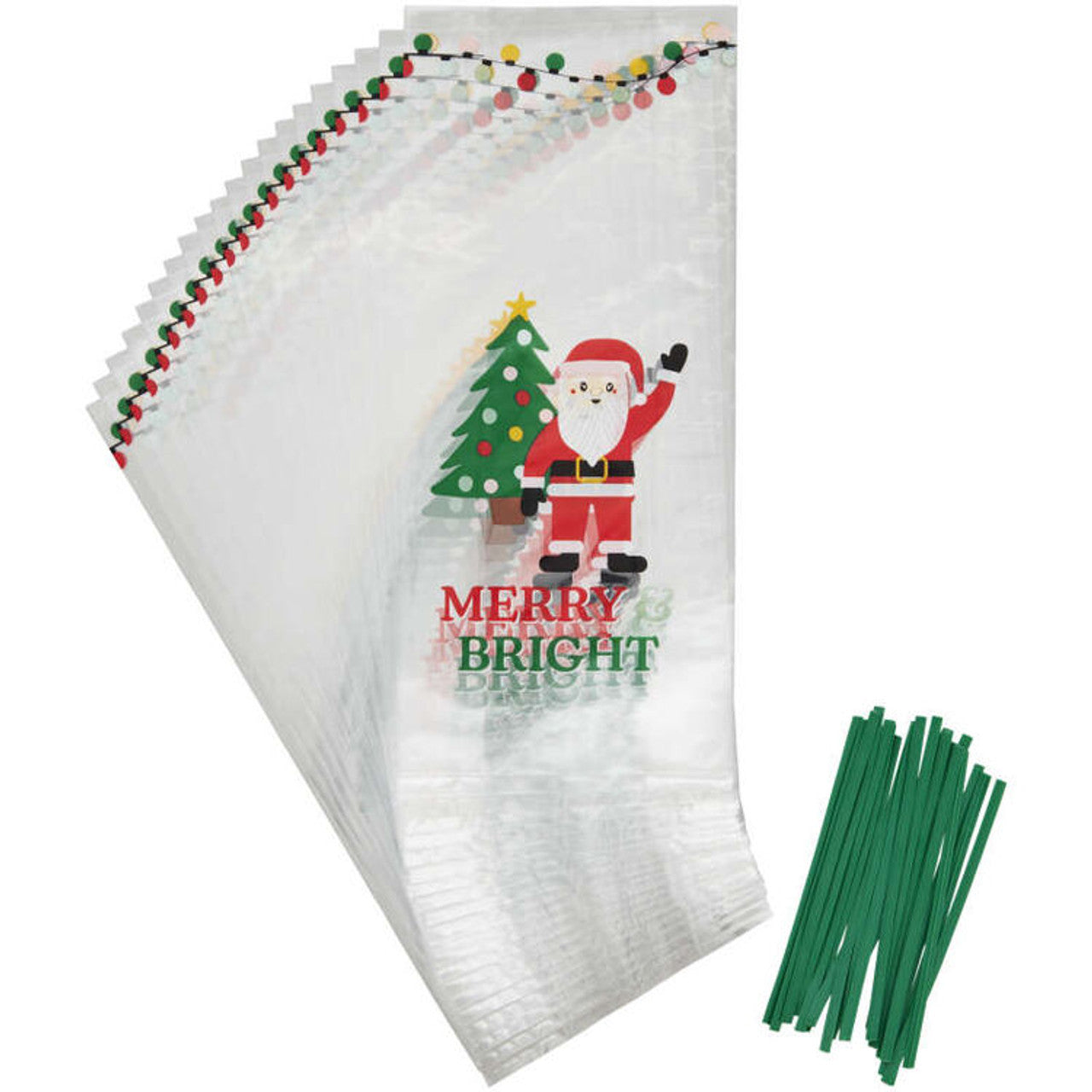 Wilton Santa Merry and Bright Treat Bags 12ct