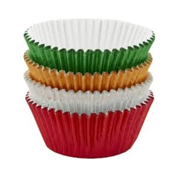 Wilton Foil Std Baking Cup Std Xmas 48ct