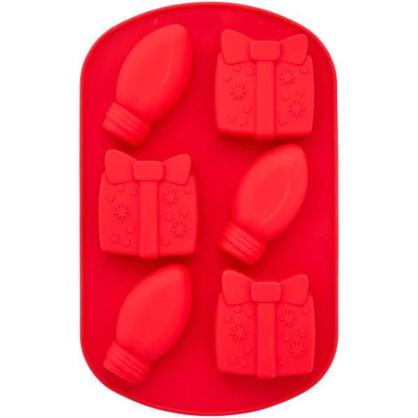 Wilton Xmas, Lightbulb and Gift Silicone Mould