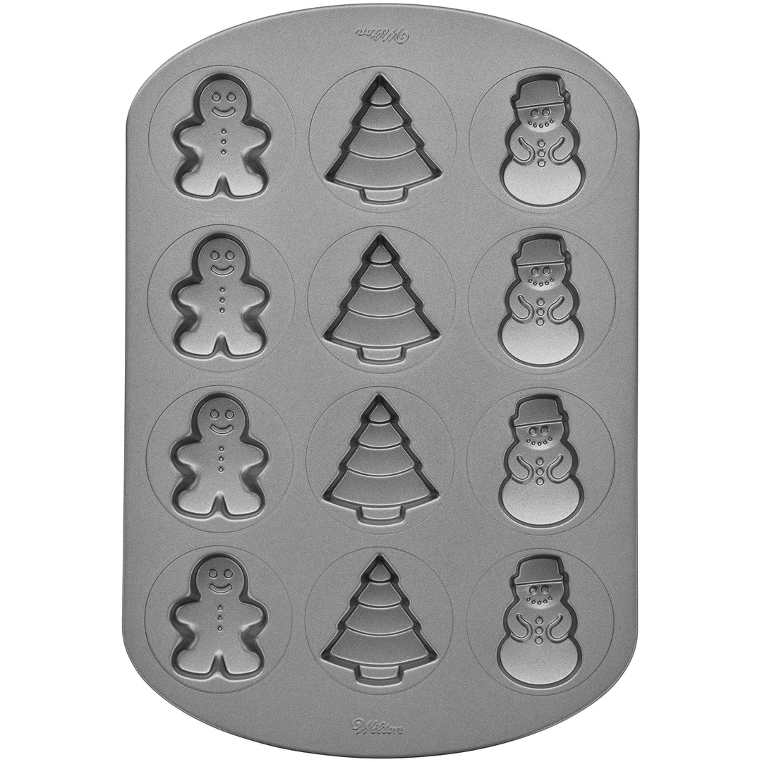 Wilton Shaped Cookie Pan Xmas 12 cavity
