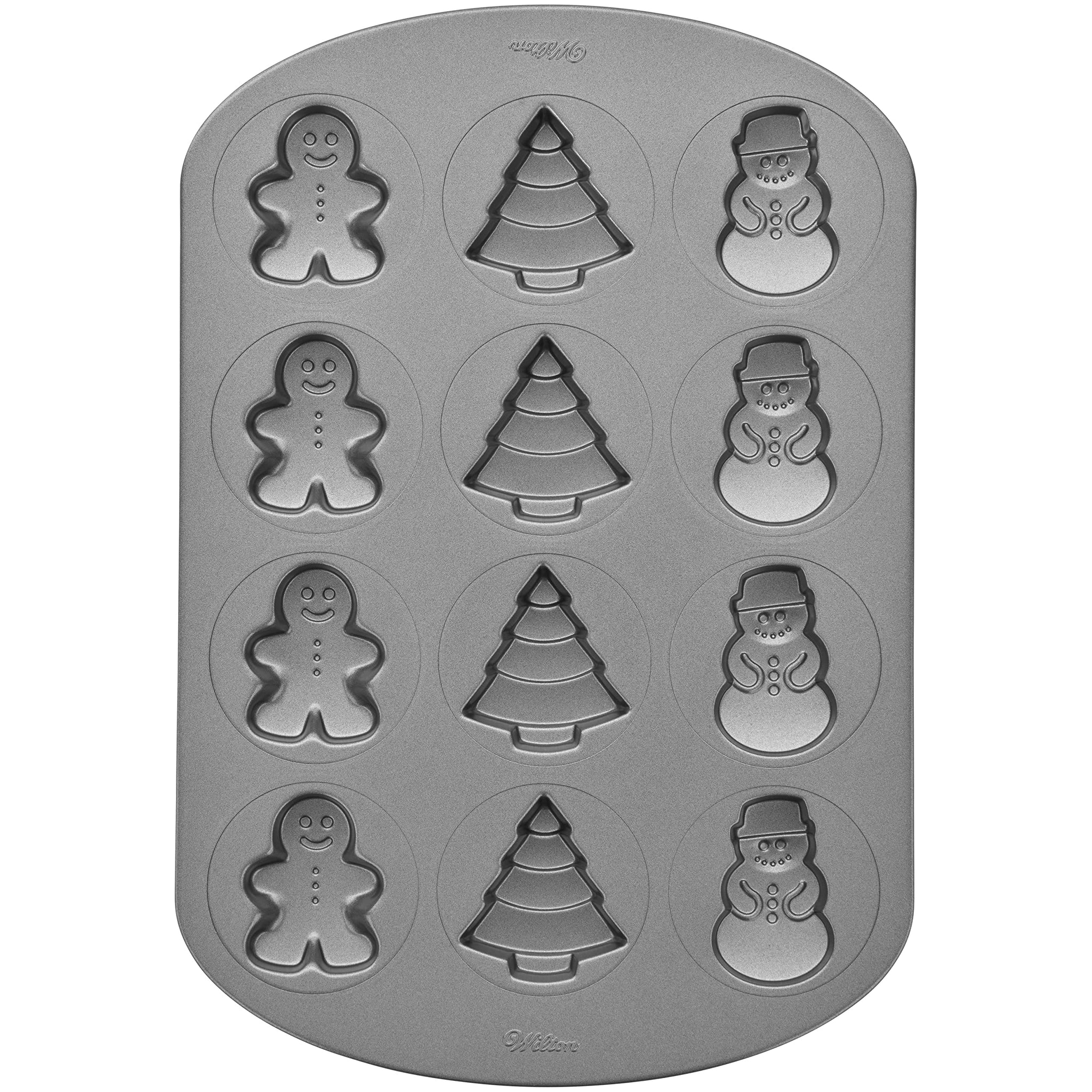 Wilton Shaped Cookie Pan Xmas 12 cavity