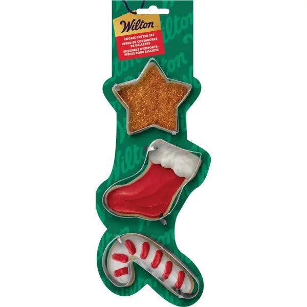 Wilton Star, Stocking & Candy Cane Cookie Cutter Set