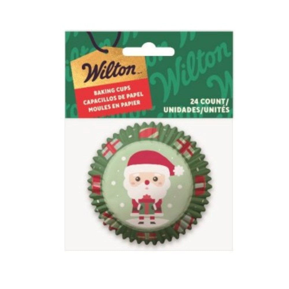 Wilton Baking Cup Std Santa & Gifts 24ct
