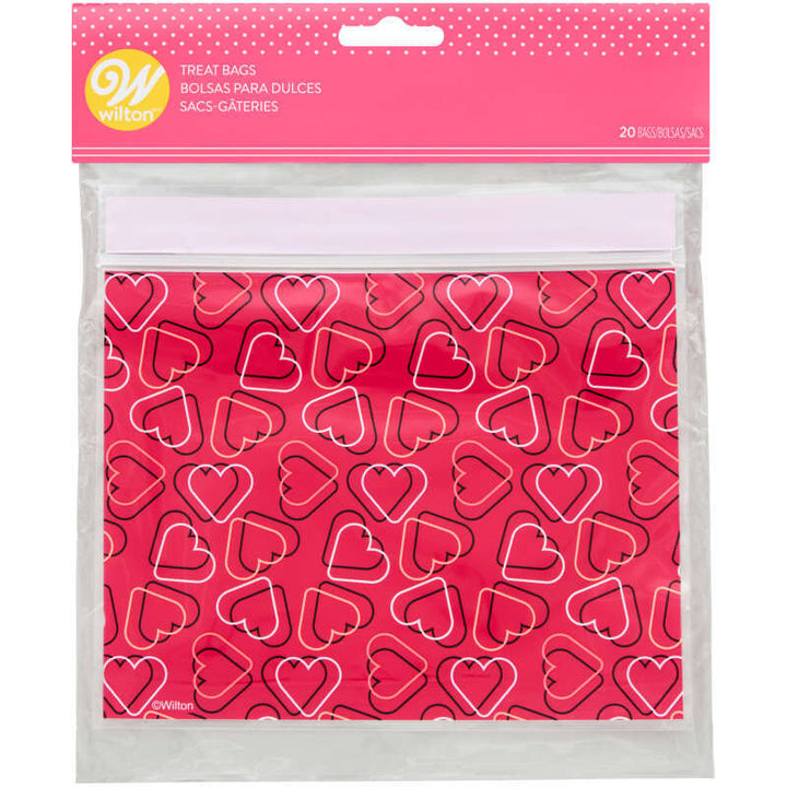 Wilton Scattered Hearts Resealable Bags 20ct
