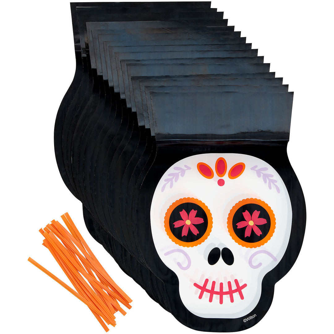Wilton Sugar Skull Shaped Bag 15ct
