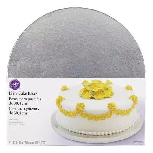 Wilton Silver Cake Base 2pk