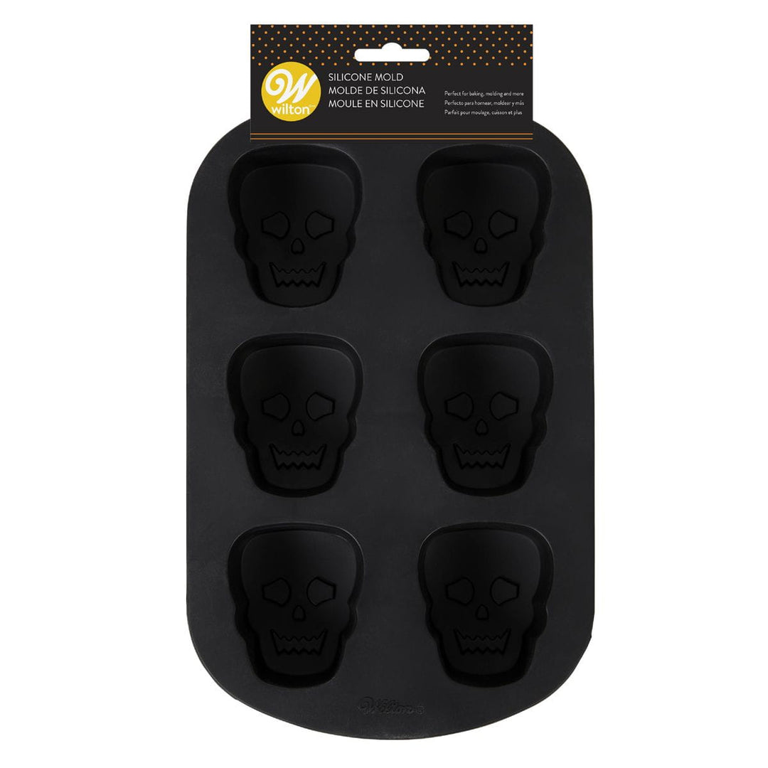 Wilton Silicone Mould - Skull 6 cavity