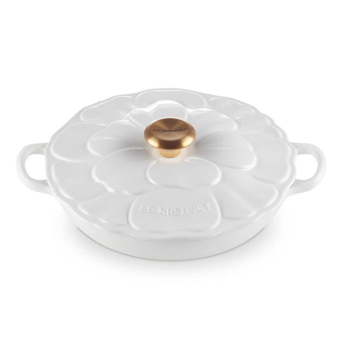 Le Creuset Petal Shallow Casserole 26cm White