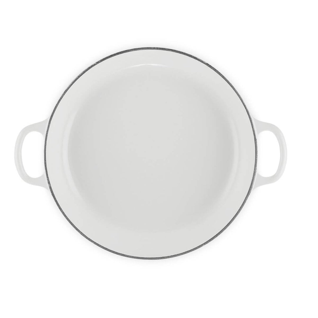Le Creuset Petal Shallow Casserole 26cm White
