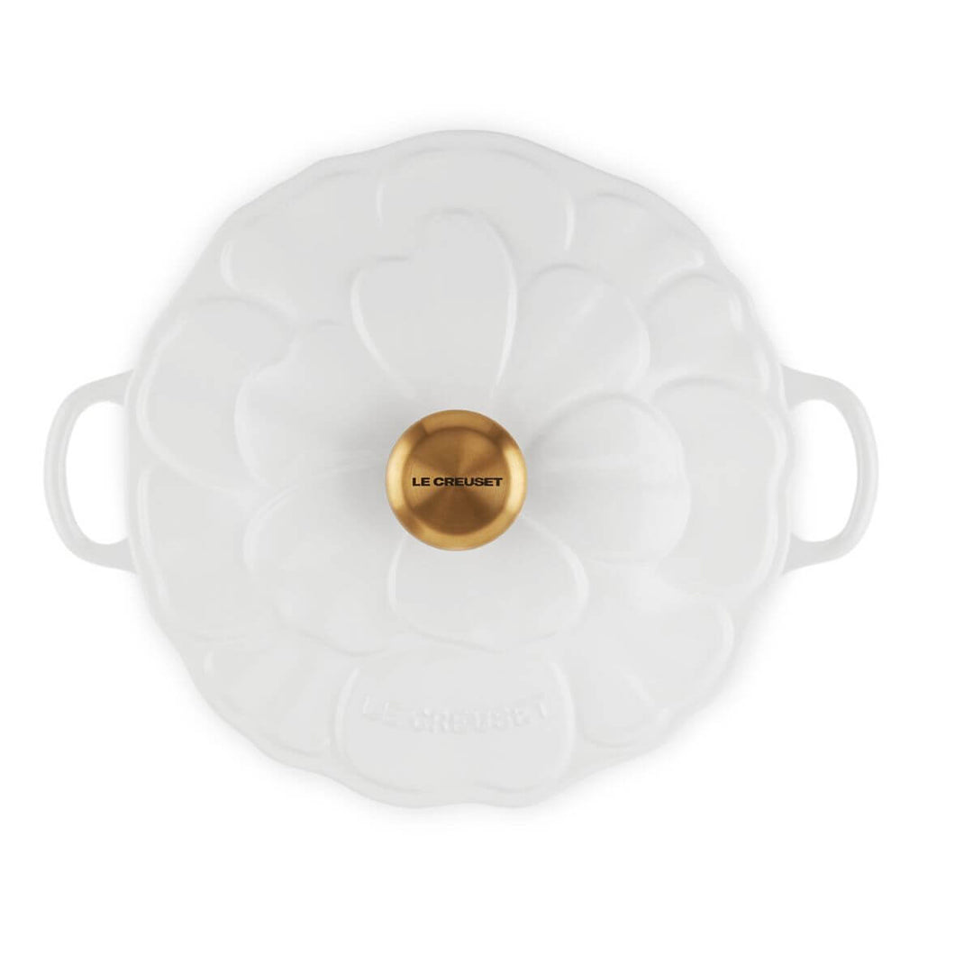 Le Creuset Petal Shallow Casserole 26cm White