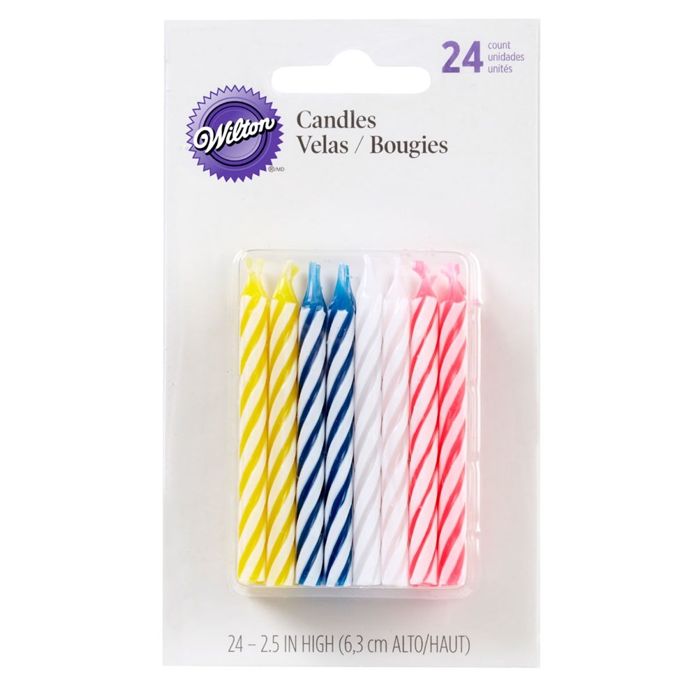 Wilton Celebration Candles 24pk Assorted