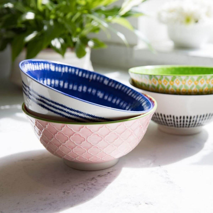 Mikasa Does it All Bowl 15.7cm Geometric Green