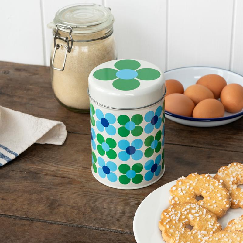 Rex London Blue and Green Daisy Storage Canister