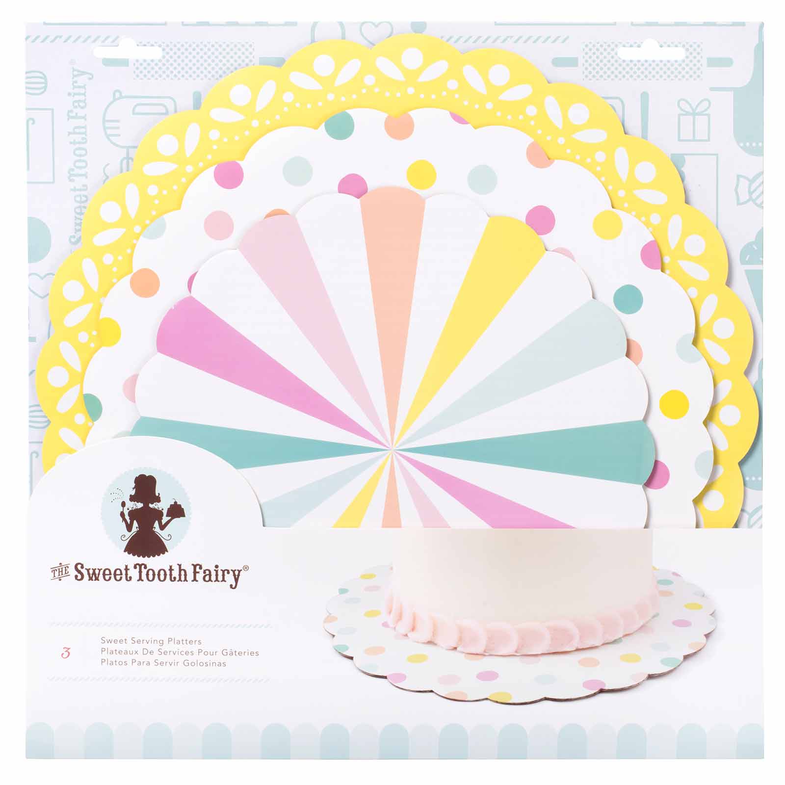 Sweet Tooth Fairy Pastel Cake Plates