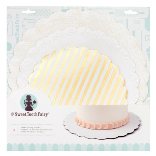 Sweet Tooth Fairy Gold Cake Plates