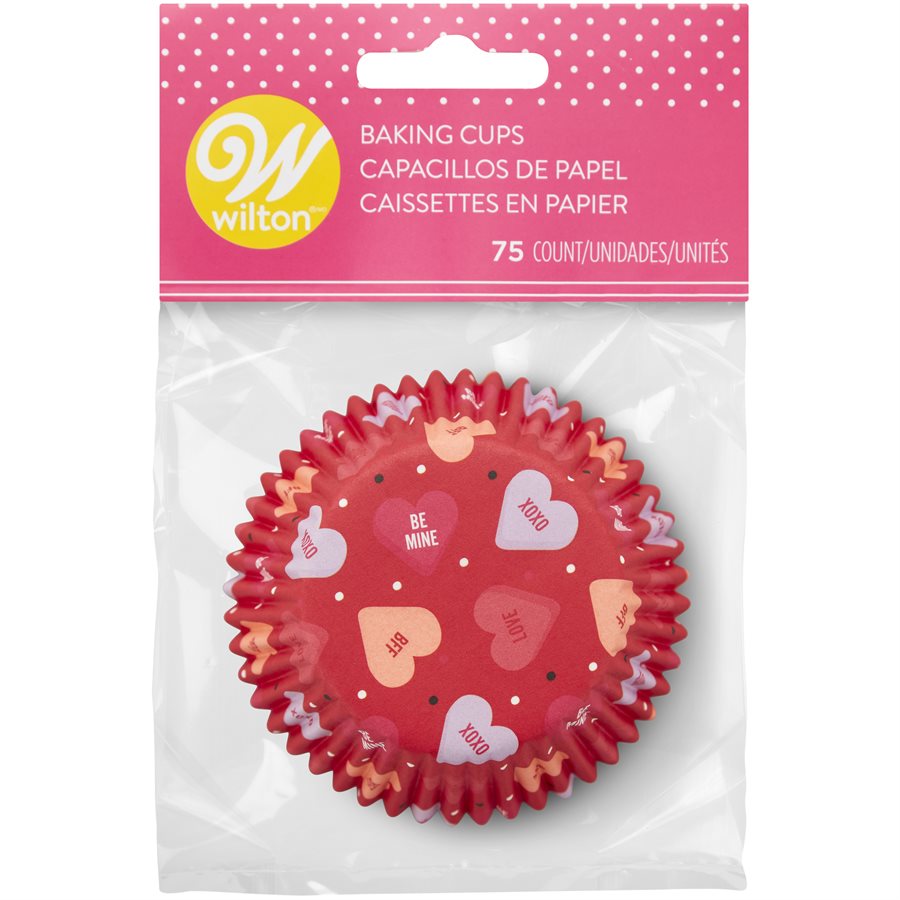 Wilton Standard Candy Hearts Baking Cups 75ct