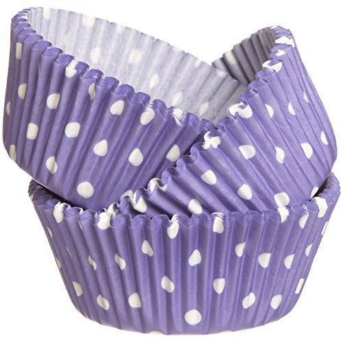Wilton Standard Baking Cups Lavender Dots