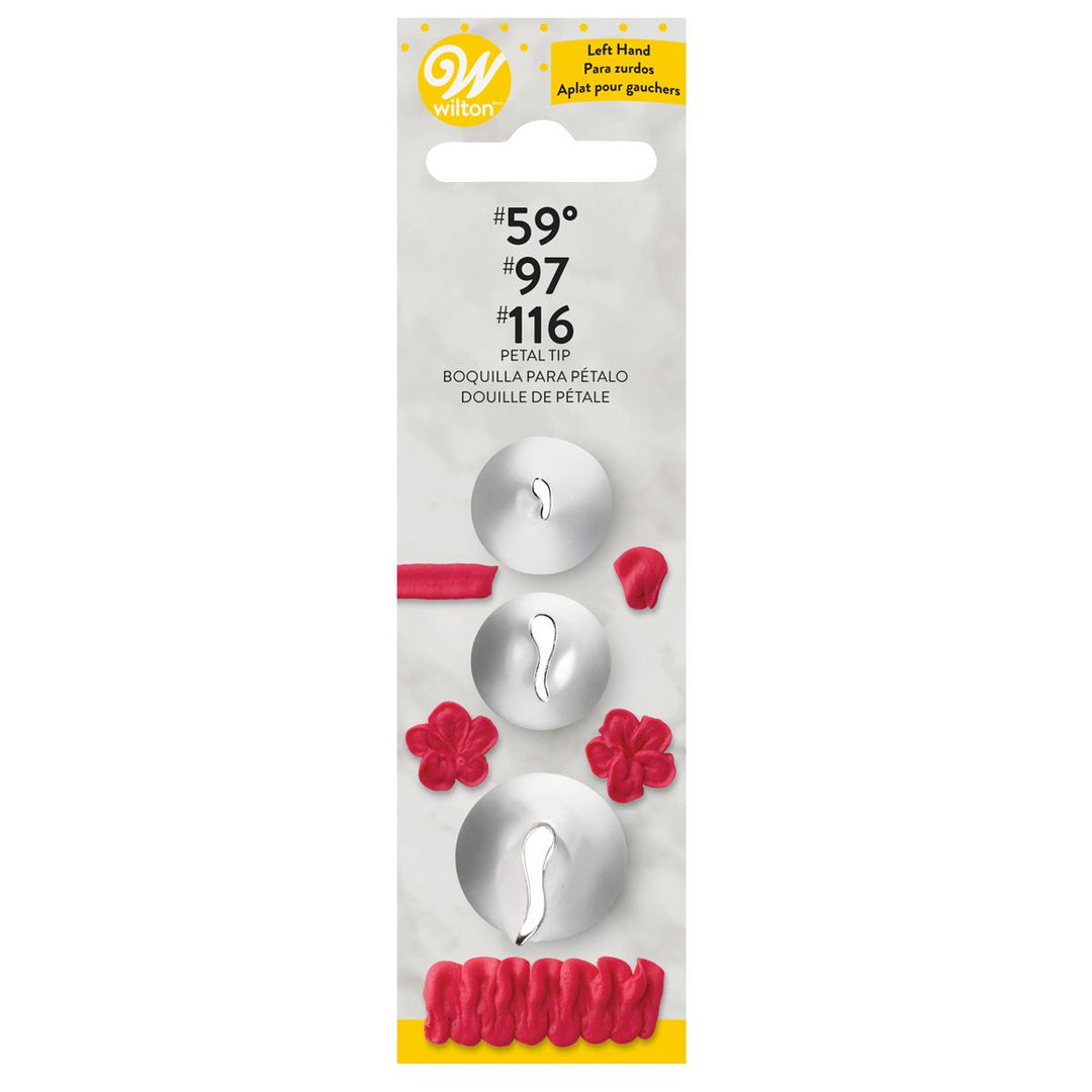 Wilton Left Hand Petal Tip Set 3pc