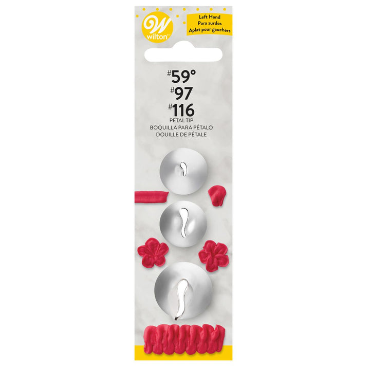 Wilton Left Hand Petal Tip Set 3pc