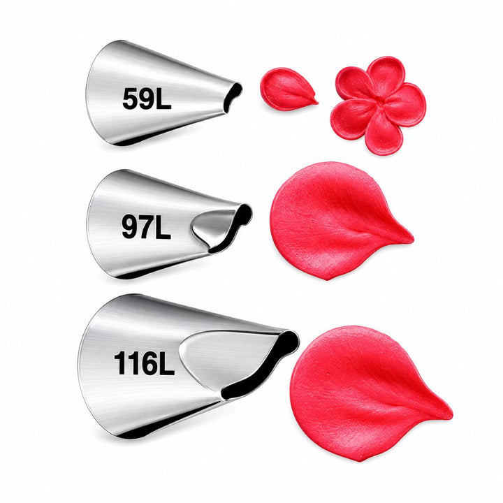 Wilton Left Hand Petal Tip Set 3pc