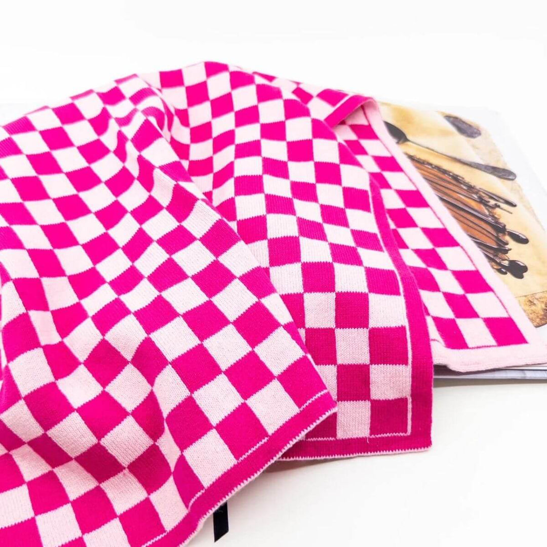 Ecovask Kitchen Towel Combo Raspberry Chequer