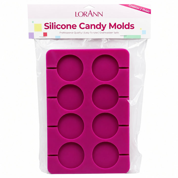 LorAnn Silicone Round Lollipop Mould 2pk