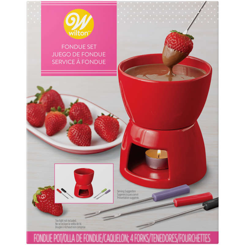 Wilton Valentine Ceramic Fondue Set
