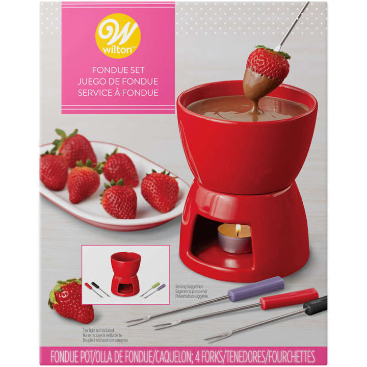 Wilton Valentine Ceramic Fondue Set