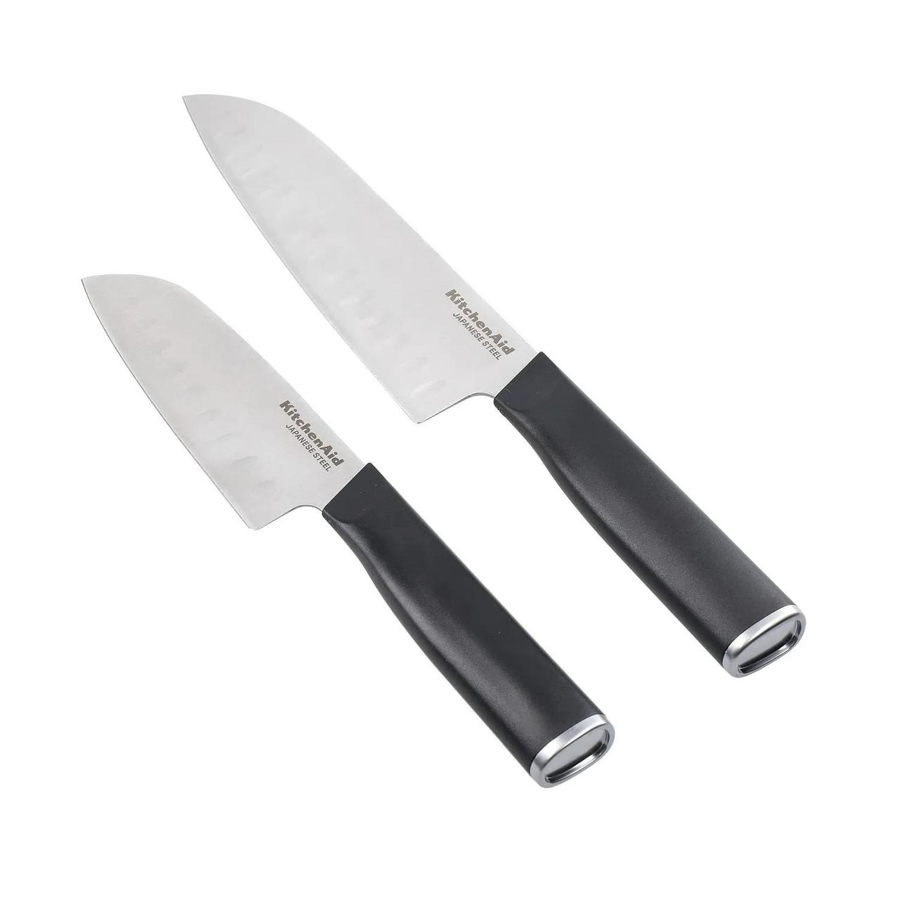 KitchenAid Santoku Knife 2pc w/ Blade Cover 13cm & 18cm