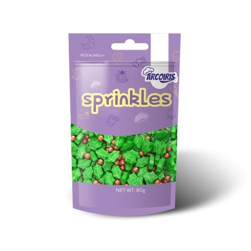 Holly Leaf Sprinkle Mix