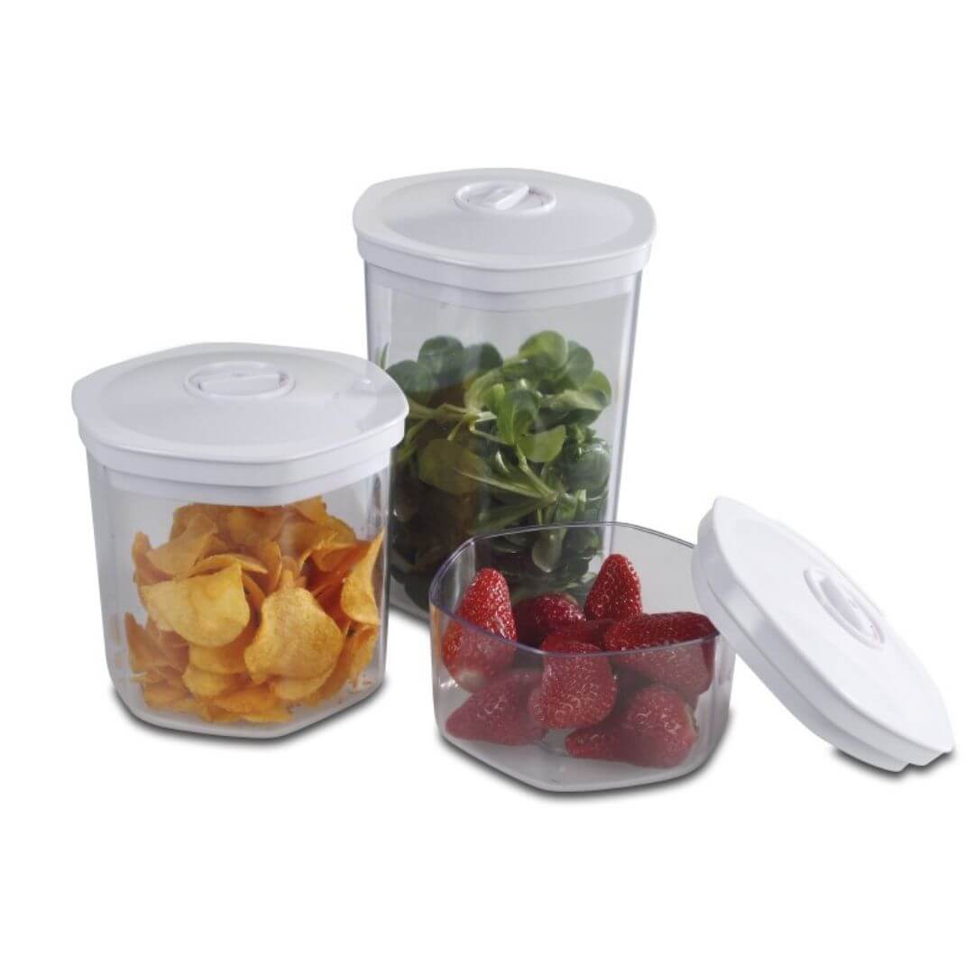 Solis Hexagonal Vacuum Container Set 3pc