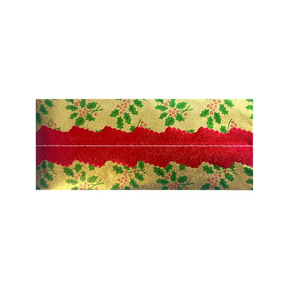 Holly Print Christmas Cake Frill