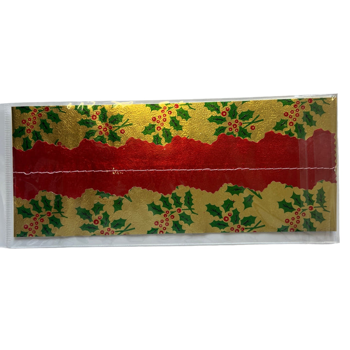 Holly Print Christmas Cake Frill