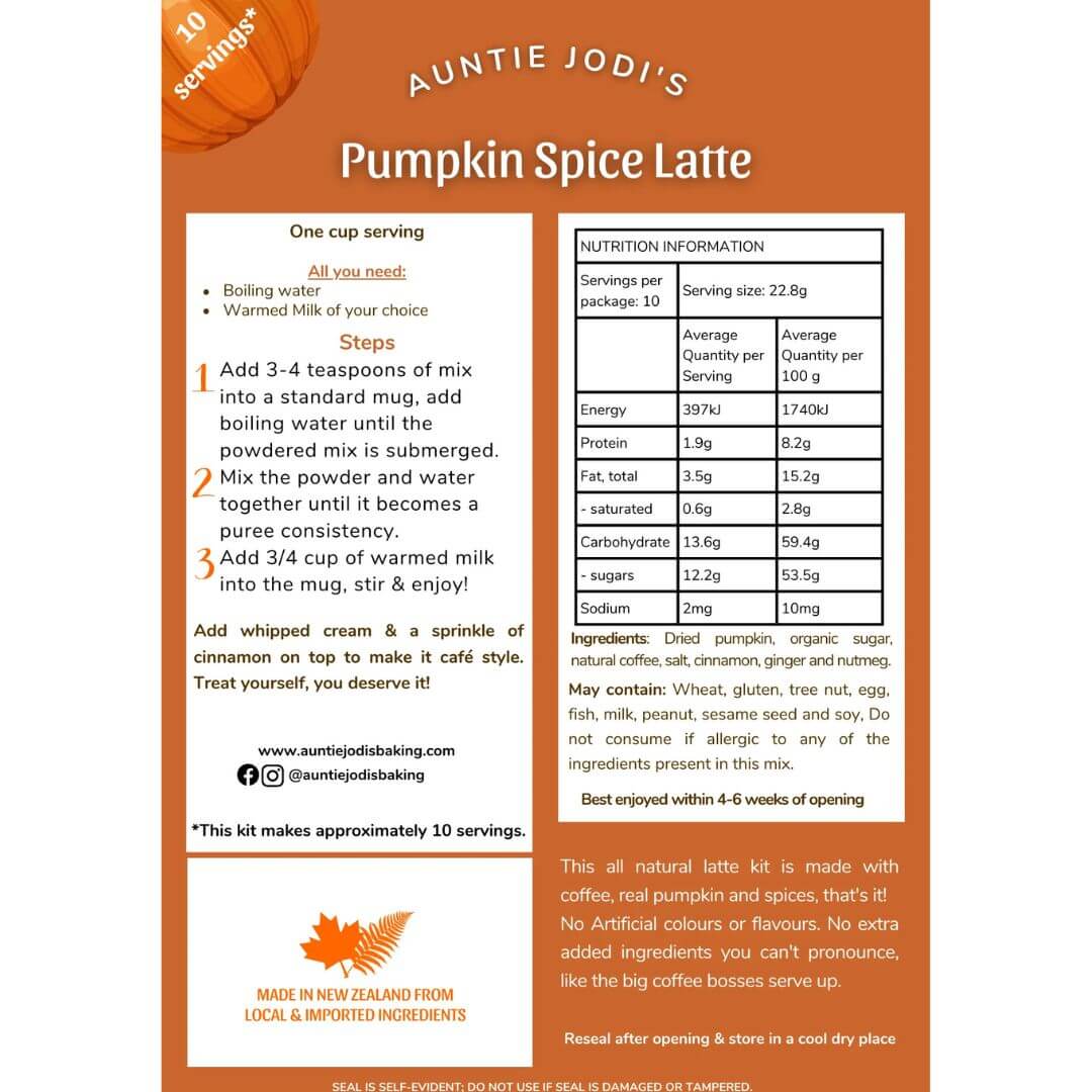 Auntie Jodi's Pumpkin Spice Latte Mix