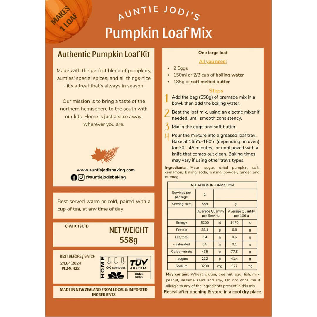 Auntie Jodi's Pumpkin Loaf Mix