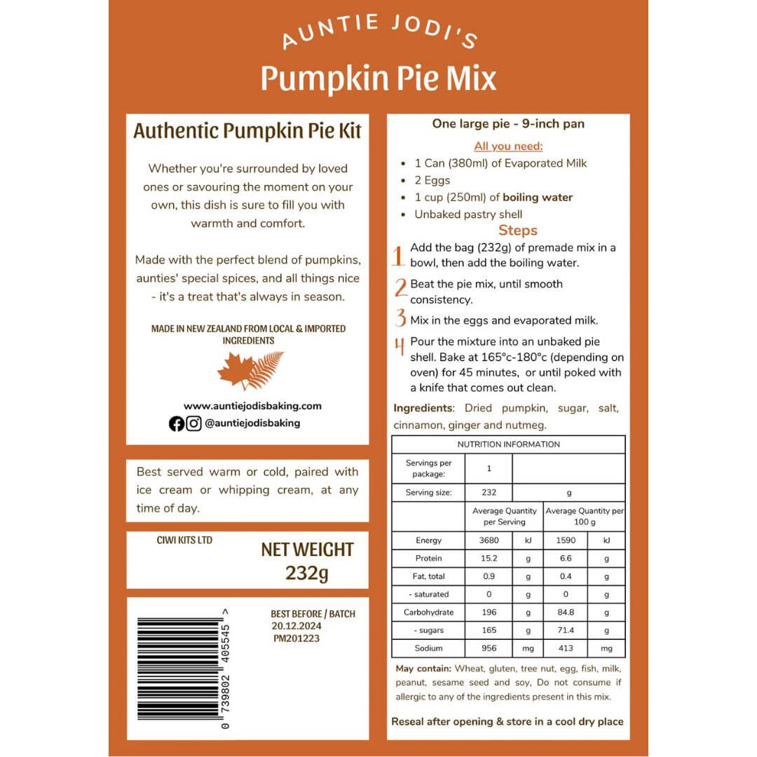 Auntie Jodi's Pumpkin Pie Mix