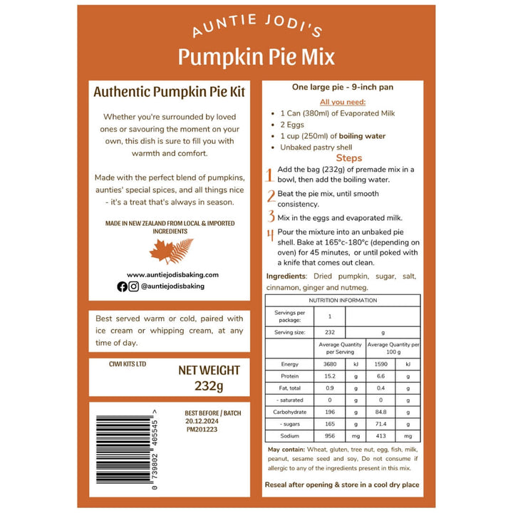 Auntie Jodi's Pumpkin Pie Mix