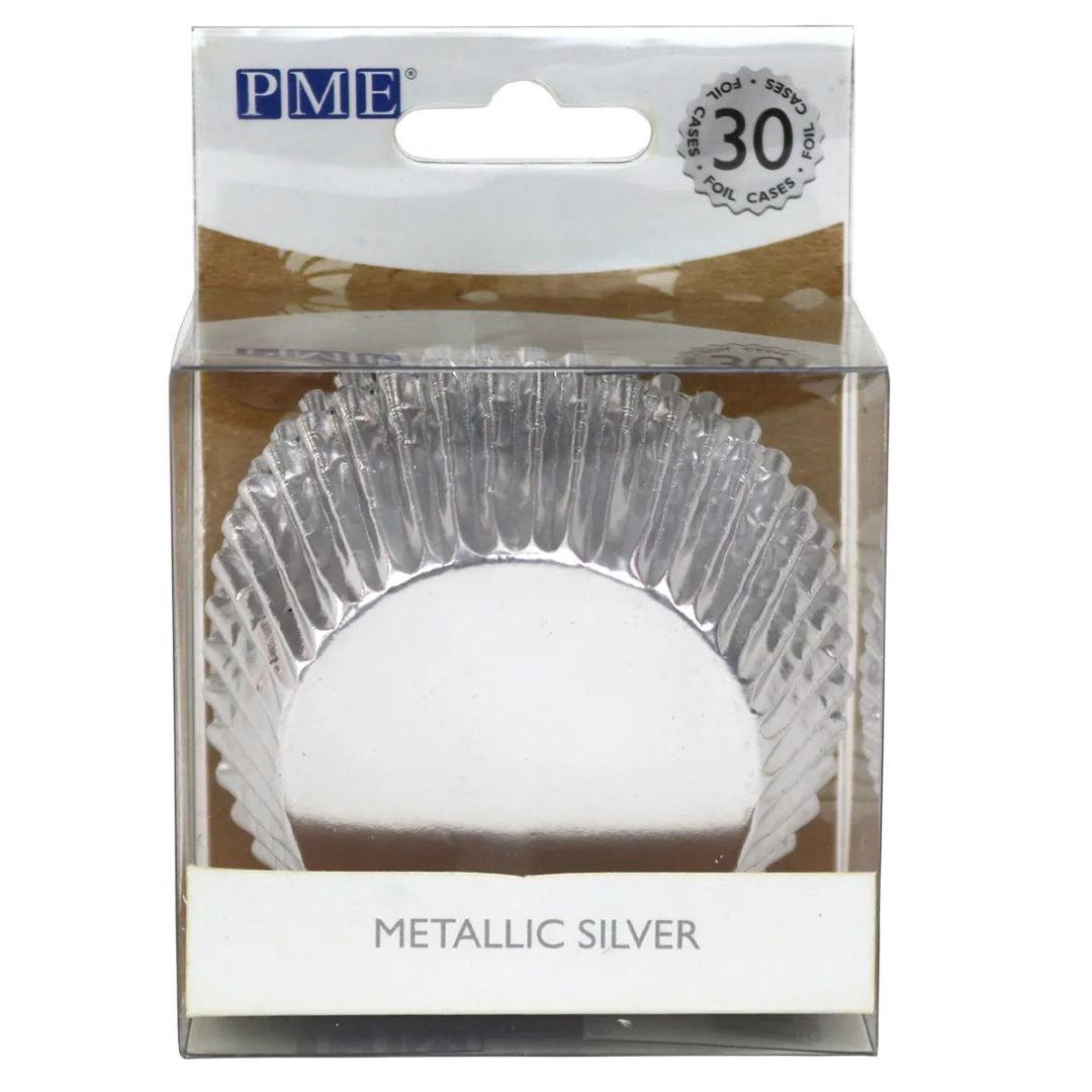 PME Silver Metallic Foil Cupcake Cases 30pk