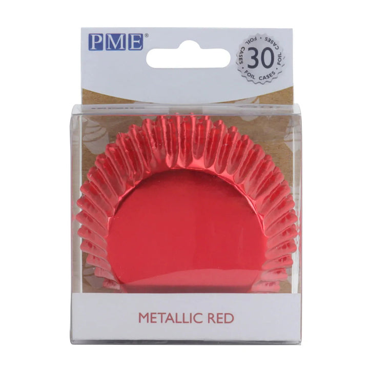 PME Red Metallic Foil Cupcake Cases 30pk