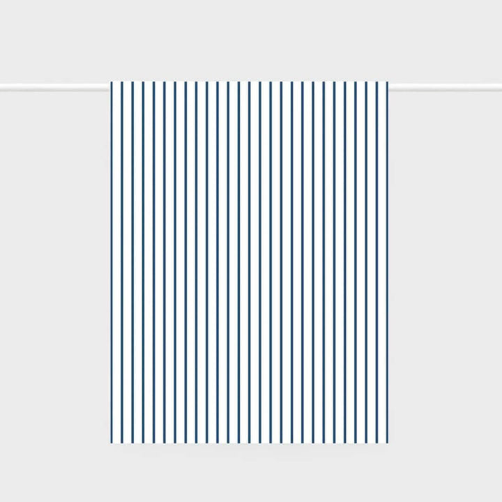 Father Rabbit French Nautical Stripe Linen Tea Towel Navy