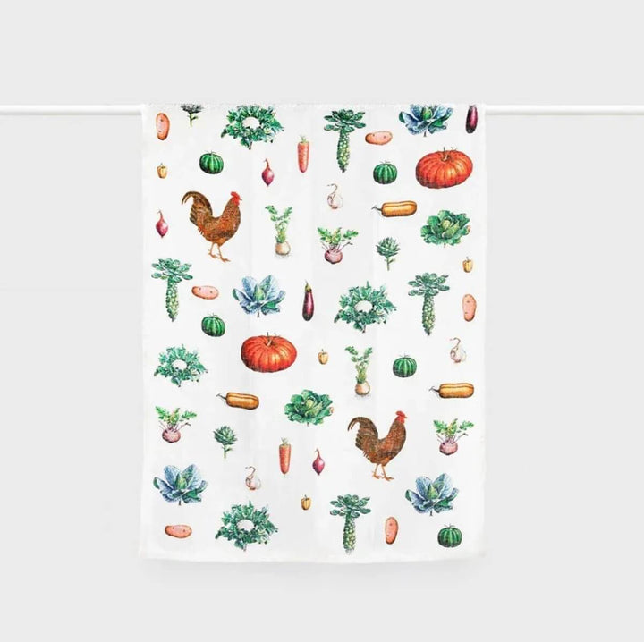 Lettuce Linen Tea Towel Vintage Vegetables