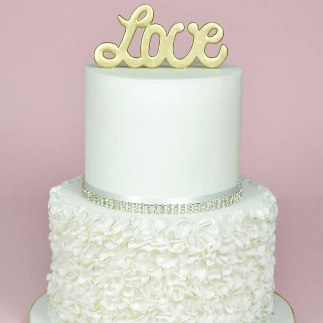 Curved 'Love' Word Cutter/ Cake Topper