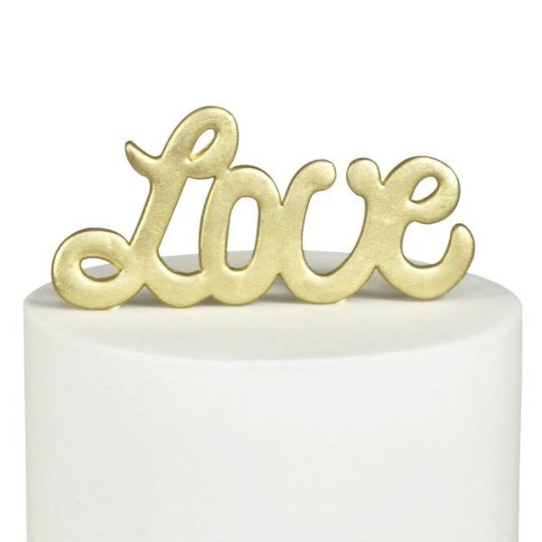 Curved 'Love' Word Cutter/ Cake Topper